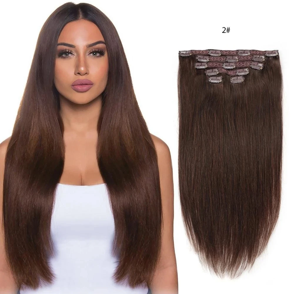 Wholesale 7pcs 16 Clips Long Straight Real Natural Human Hair Extensions, Picture color
Wholesale 7pcs 16 Clips Long Straight Real Natural Human Hair Extensions, Picture color