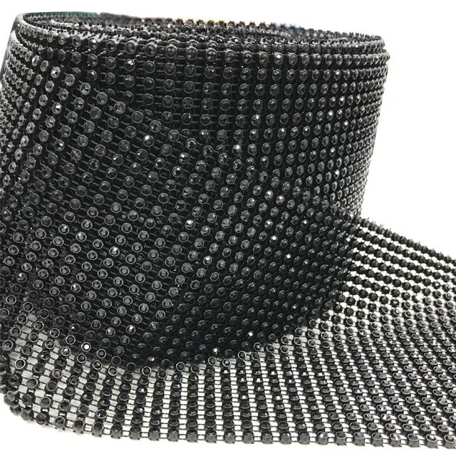 24rows Bling Rhinestone mesh Crystal Mesh Wrap Roll Cake Ribbon Banding Wedding and Party Decoration 10yards per roll, Black color
24rows Bling Rhinestone mesh Crystal Mesh Wrap Roll Cake Ribbon Banding Wedding and Party Decoration 10yards per roll, Black color