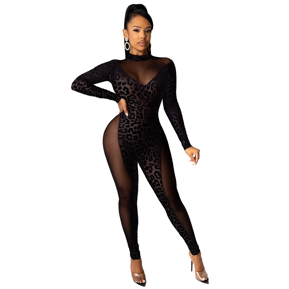 Spring New Gold Velvet Mesh Leopard Print Slim Long-sleeved Jumpsuit In Stock, Picture color
Spring New Gold Velvet Mesh Leopard Print Slim Long-sleeved Jumpsuit In Stock, Picture color