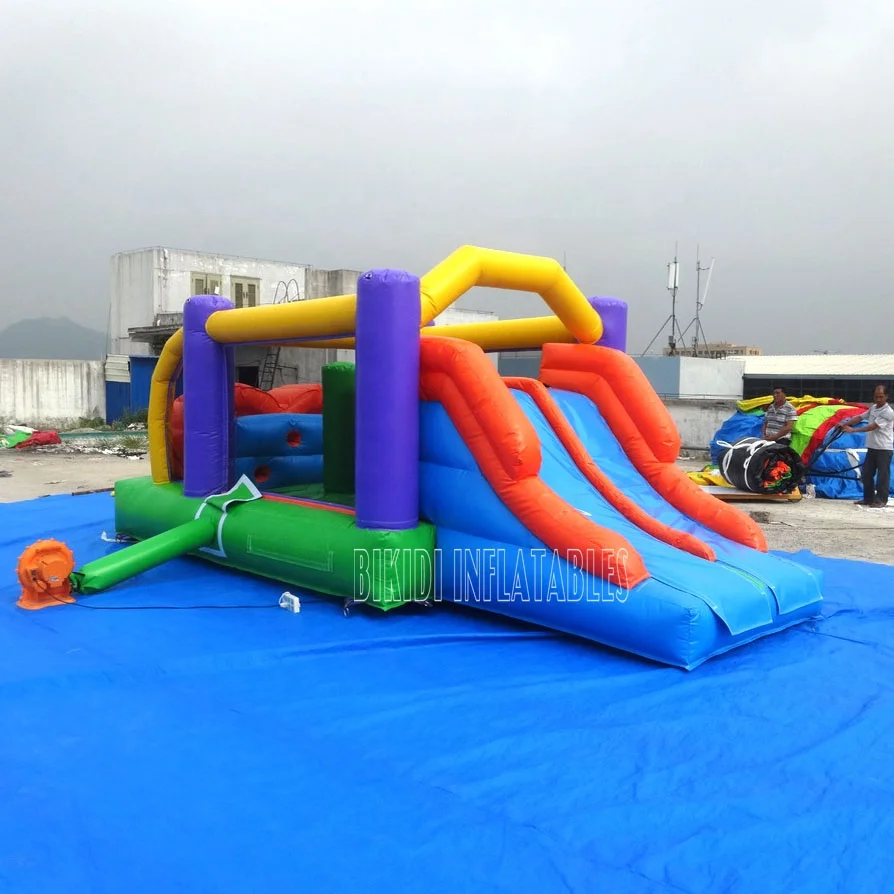 Outdoor kids commercial use inflatable bounce house, jumping castle with slide B3090