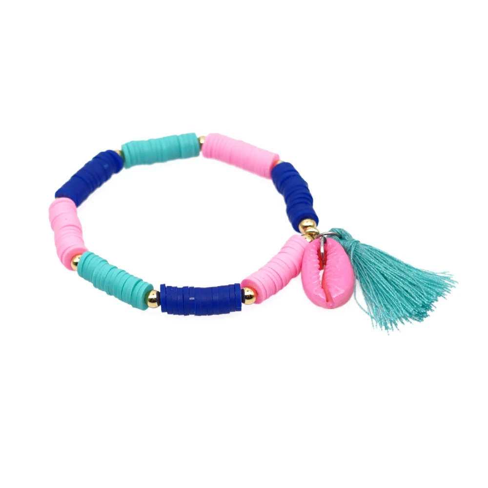 New Fashion Polymer Clay Bracelets Heishi Disc Beads Pulseras Handmade Tassel Multicolor Summer Jewelry
New Fashion Polymer Clay Bracelets Heishi Disc Beads Pulseras Handmade Tassel Multicolor Summer Jewelry