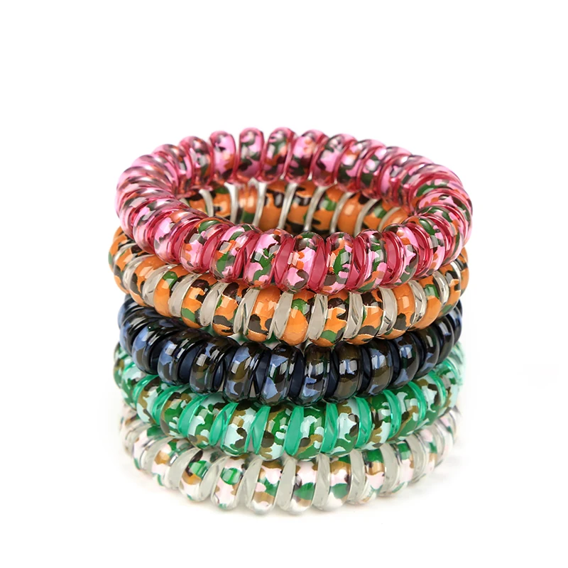 Custom High Quality Traceless Hair Ring Elastic Hair Band Spiral