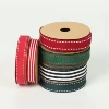 Lude 20mm high colour fastness textured grosgrain ribbon for gift packing 100yards/roll