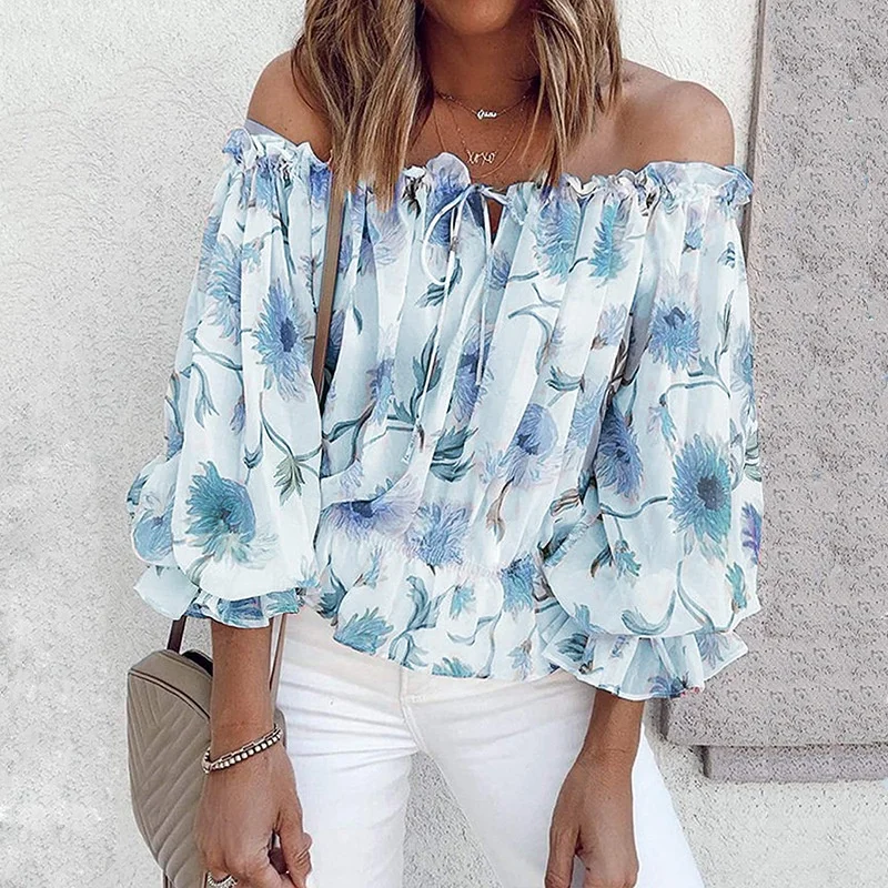 B10466A 2021 sexy collar shoulder chiffon shirt women Europe and the United States loose print long sleeve T-shirt top
B10466A 2021 sexy collar shoulder chiffon shirt women Europe and the United States loose print long sleeve T-shirt top