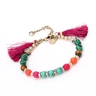 Various quartz natural stone bead bracelet set fancy bracelet with malachite yellow tiger eye