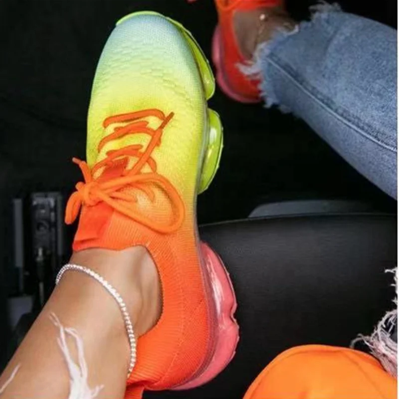 Solid Mesh Fabric Upper Lace Up Walking Sport Shoes Flats Colorful Casual Running Shoes Women Sneakers Outdoor Shoes Ladies, Orange mixed color
Solid Mesh Fabric Upper Lace Up Walking Sport Shoes Flats Colorful Casual Running Shoes Women Sneakers Outdoor Shoes Ladies, Orange mixed color