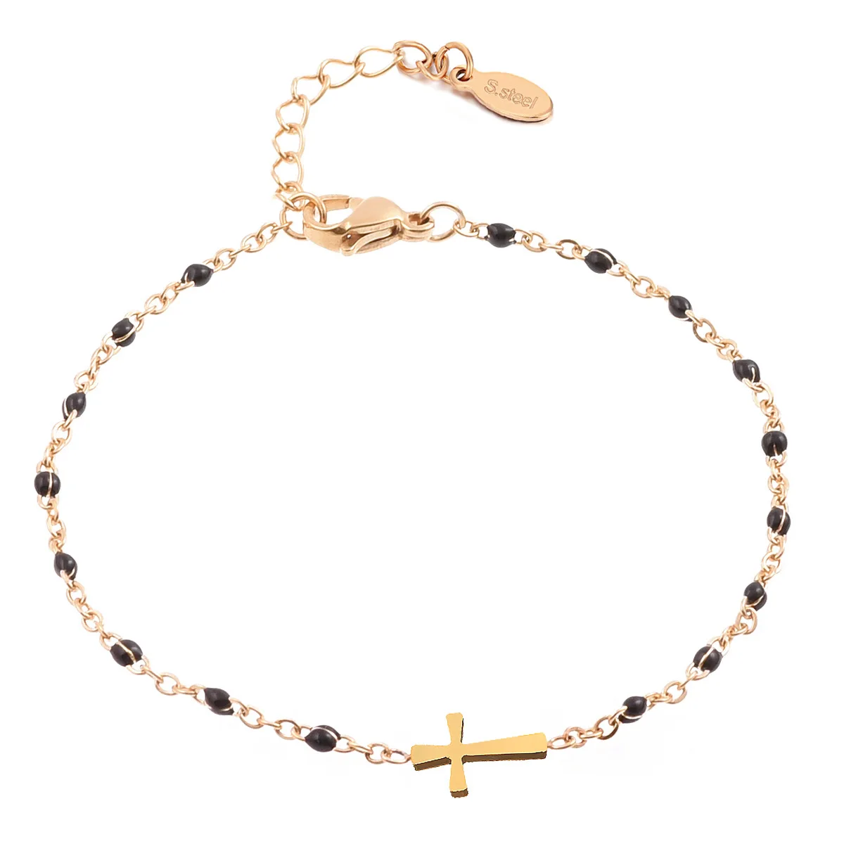 Different Color Stainless Steel Cross Charm Enamel O Shape Chain Bracelet For Women
Different Color Stainless Steel Cross Charm Enamel O Shape Chain Bracelet For Women