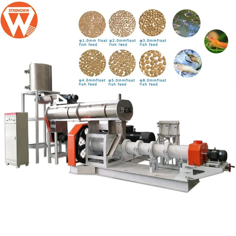 Hot Sell Automatic Floating Fish Feed Pellet Making Machine With