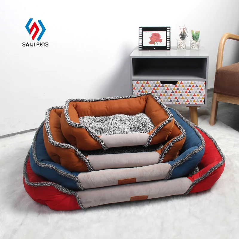 

Saiji animal playground furniture washable removable plush pet bed for dogs cat, Color, customized color