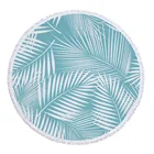 Modern custom print bamboo round beach towel