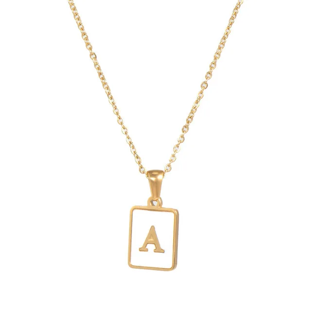2021 Trend 18K Gold Chain Necklace Square Letter Pendant Necklace Stainless Steel Jewelry Women's Gift, As picture
2021 Trend 18K Gold Chain Necklace Square Letter Pendant Necklace Stainless Steel Jewelry Women's Gift, As picture