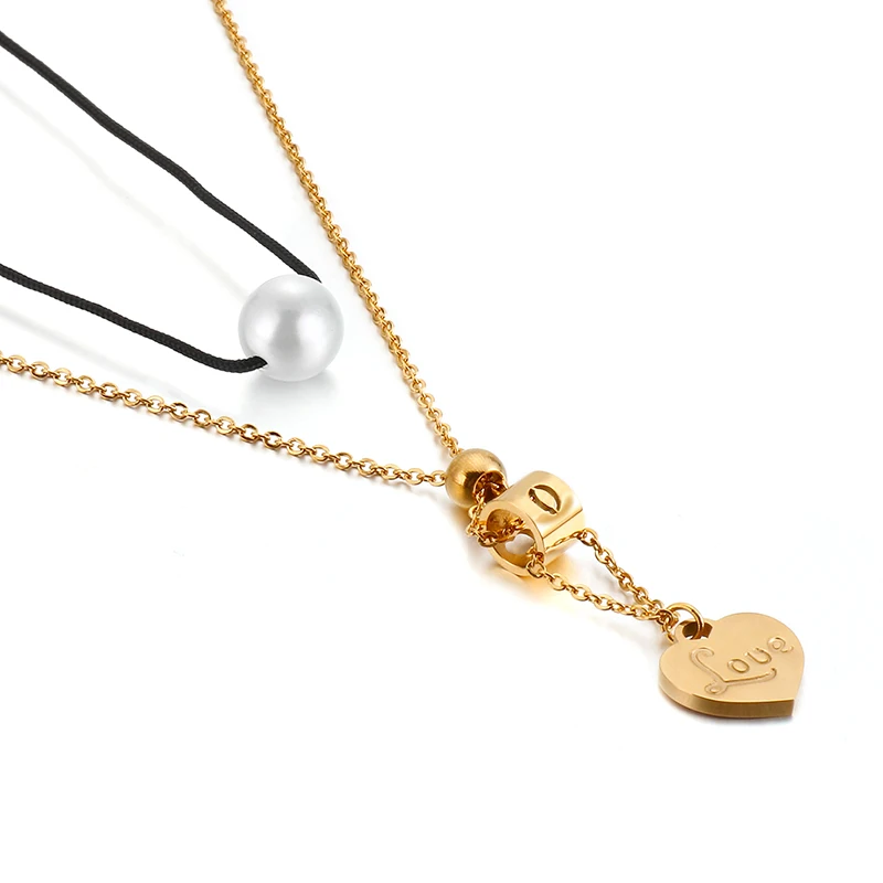 2021 Qings Fashion Cheap Price Stainless Steel Multilayer Peral Heart pendant Necklace for Women
2021 Qings Fashion Cheap Price Stainless Steel Multilayer Peral Heart pendant Necklace for Women