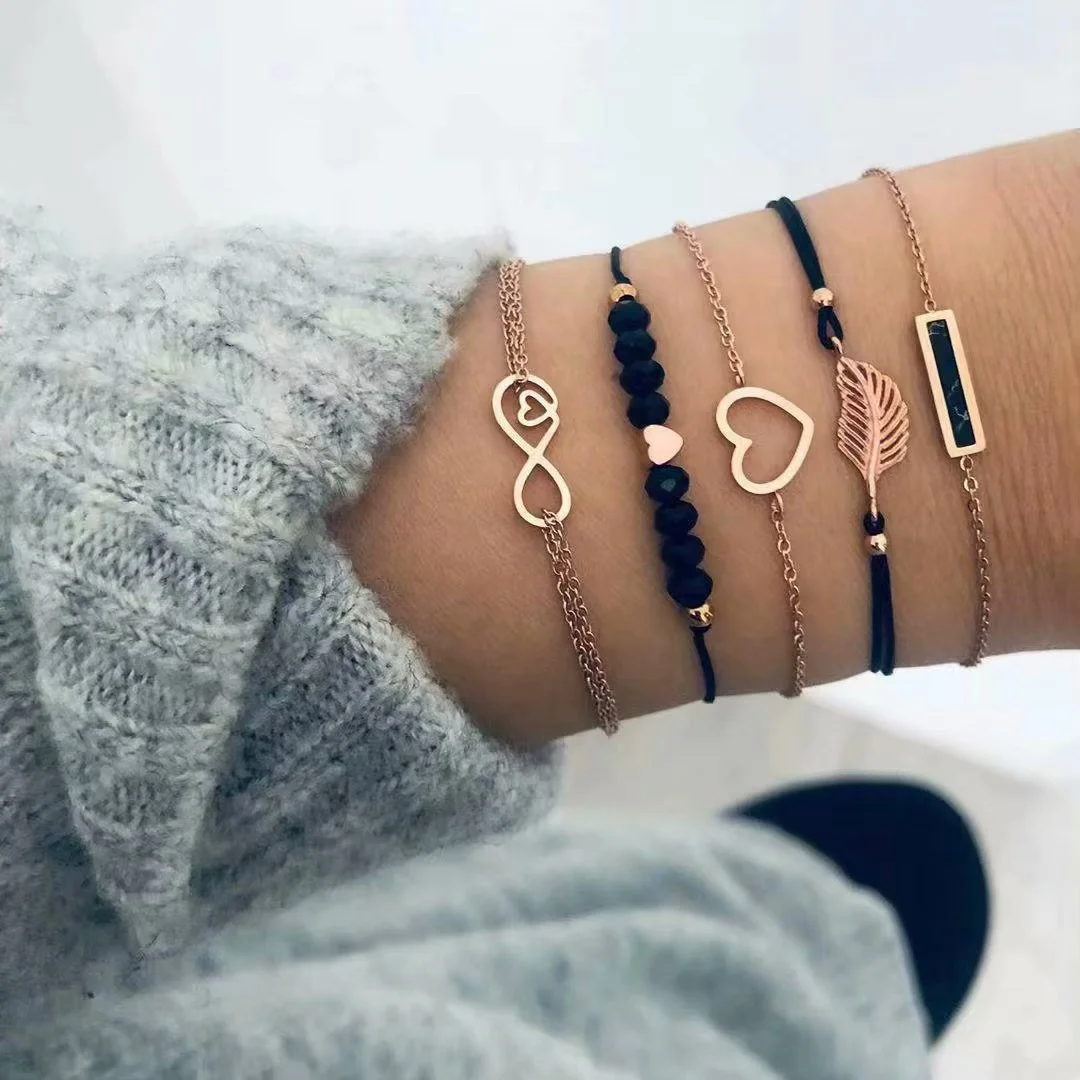 Fashion gold infinity charm heart bracelet Set for women wholesale NJ2106244, Picture
Fashion gold infinity charm heart bracelet Set for women wholesale NJ2106244, Picture