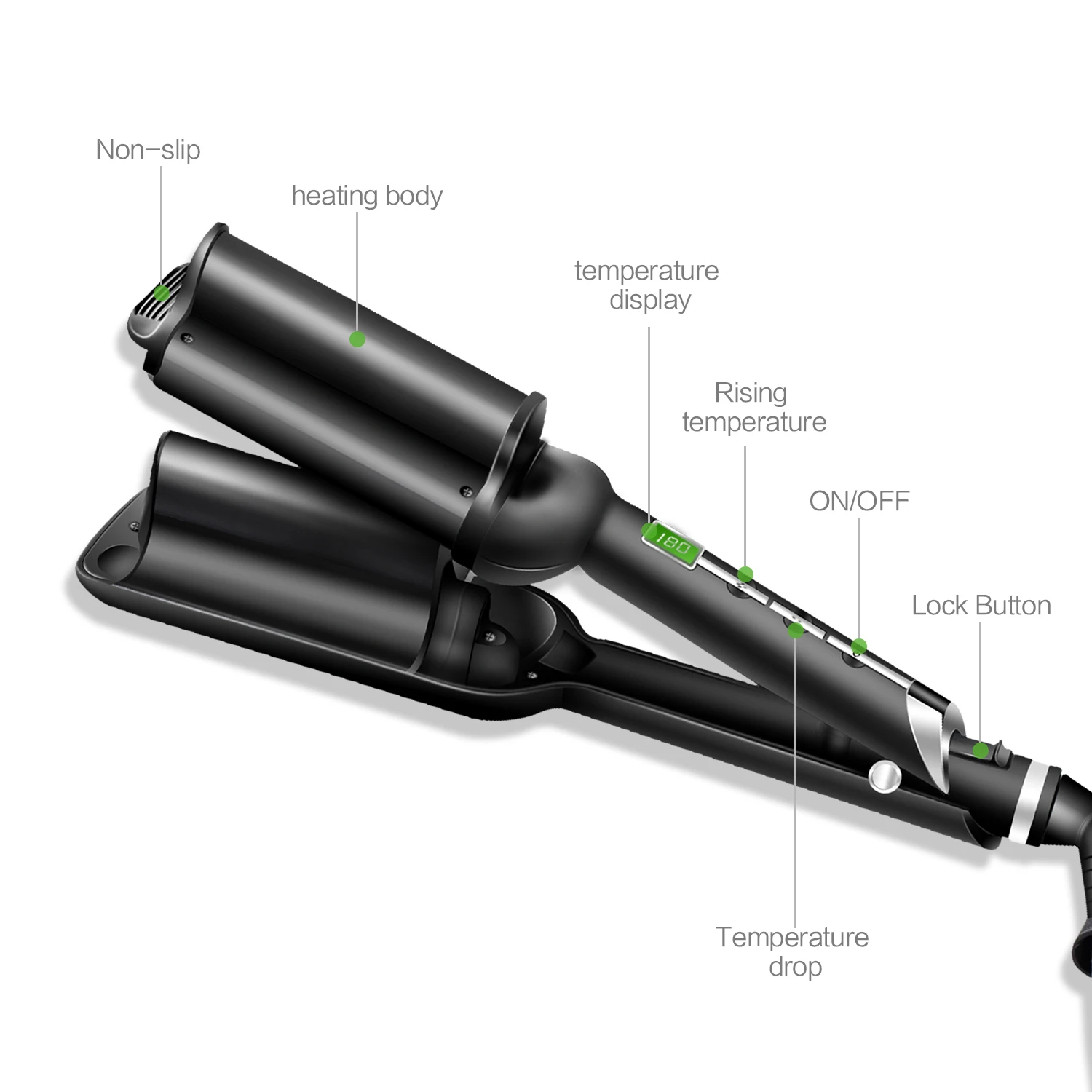 Profession New Product Electric Multi-grade Temperature Control Hair Curler Three Barrel Ceramic Glaze Large Wave Hair Curler
Profession New Product Electric Multi-grade Temperature Control Hair Curler Three Barrel Ceramic Glaze Large Wave Hair Curler