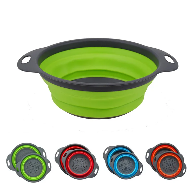 Hot Selling Round Colander Kitchen Silicone Filter Water Draining Basket Folding Colander Strainer, Any pantone color
Hot Selling Round Colander Kitchen Silicone Filter Water Draining Basket Folding Colander Strainer, Any pantone color