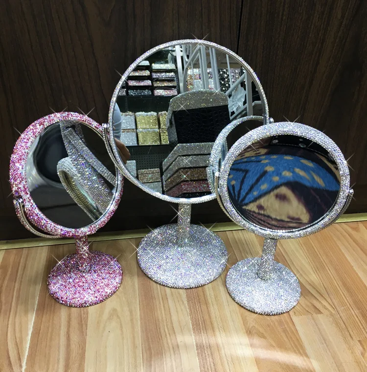 Christmas crystal mirror coffee table makeup mirror cosmetic for ladies, Crystal ab/red/topaz/pink/blue
Christmas crystal mirror coffee table makeup mirror cosmetic for ladies, Crystal ab/red/topaz/pink/blue