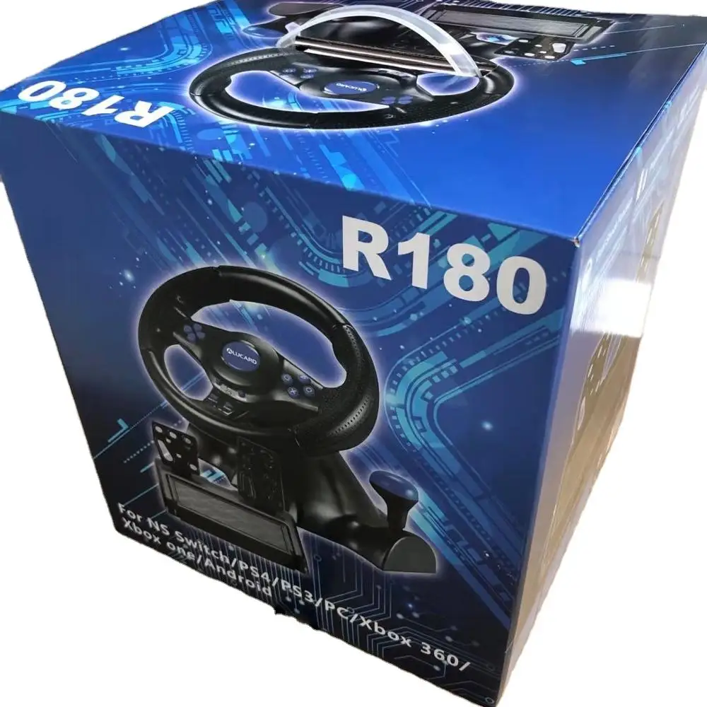 SUNDI High Quality R180 video game steering wheel for ps4/ps3/pc/switch/xbox one/xbox 360/Android
SUNDI High Quality R180 video game steering wheel for ps4/ps3/pc/switch/xbox one/xbox 360/Android