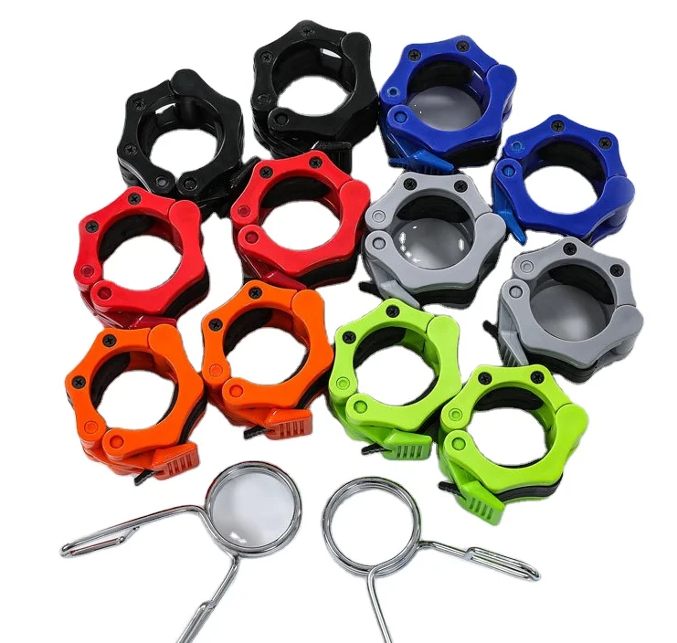 Hampool Weightlifting Lock Barbell Clips Aluminum Barbell Collar Clamps, Black/red/blue/yellow/green
Hampool Weightlifting Lock Barbell Clips Aluminum Barbell Collar Clamps, Black/red/blue/yellow/green