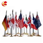 Cheap 100% Polyester Screen Printing Colourful Custom mini table flags