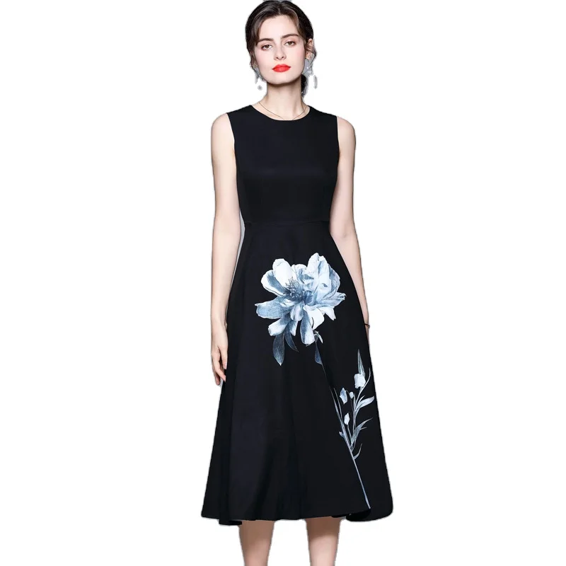 2022 Summer Designer Runway Vintage Elegant Black Dress Lady A Line Dresses Midi Tea Length Vestido Princess
2022 Summer Designer Runway Vintage Elegant Black Dress Lady A Line Dresses Midi Tea Length Vestido Princess