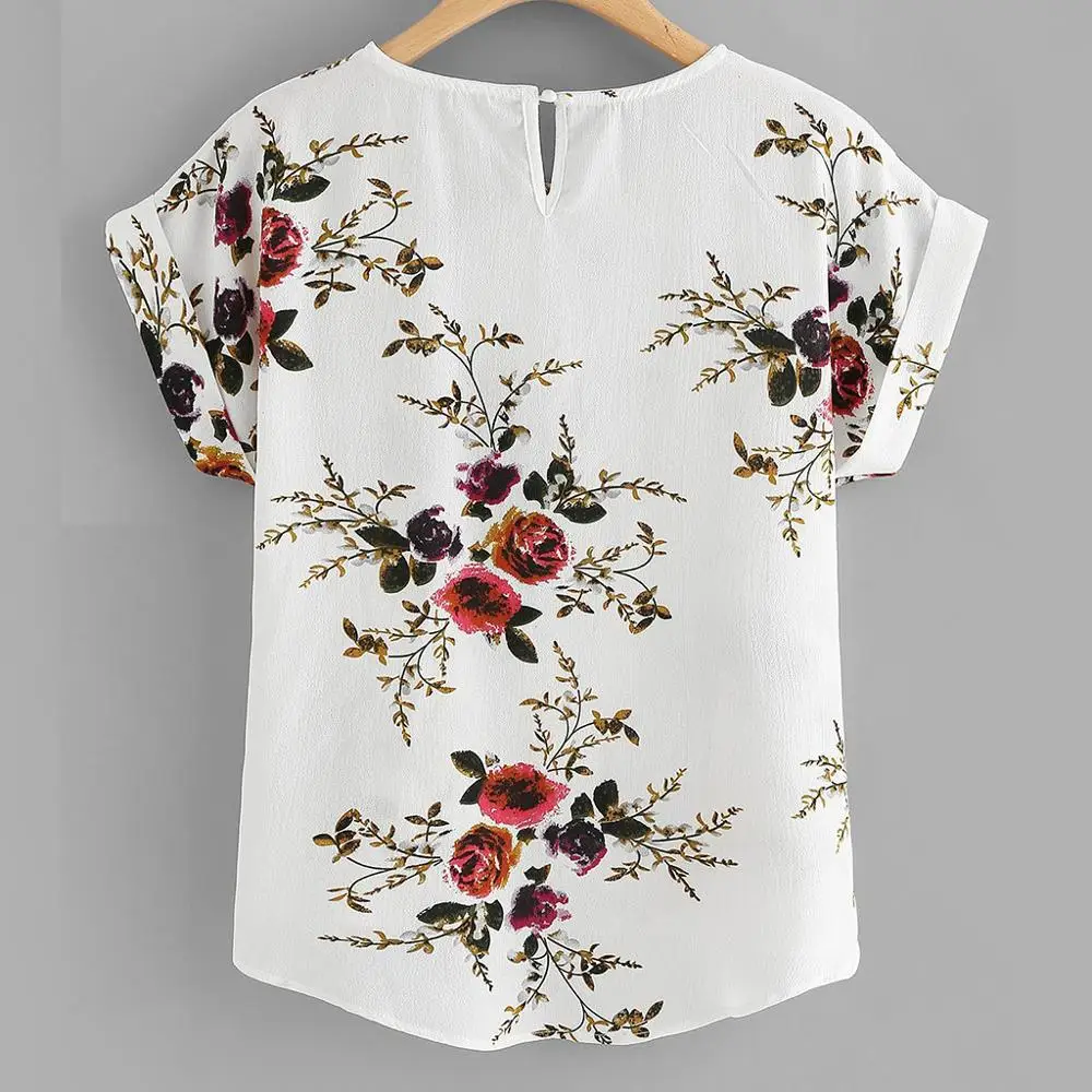 Summer Fashion Floral Print Blouse Pullover Ladies O-neck Tee Tops Women's Shirt Sleeve Shirt, Picture showed
Summer Fashion Floral Print Blouse Pullover Ladies O-neck Tee Tops Women's Shirt Sleeve Shirt, Picture showed