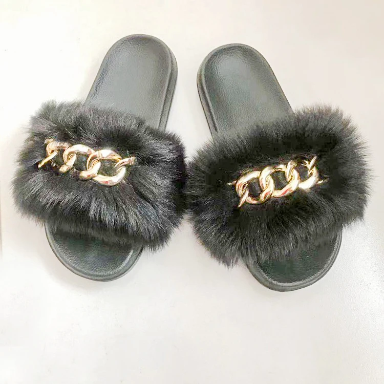 Custom Brand Logo Wholesale New Style Sandals Ladies Fox Fur Slippers Fashion Big Chain fur slippers, As picture
Custom Brand Logo Wholesale New Style Sandals Ladies Fox Fur Slippers Fashion Big Chain fur slippers, As picture