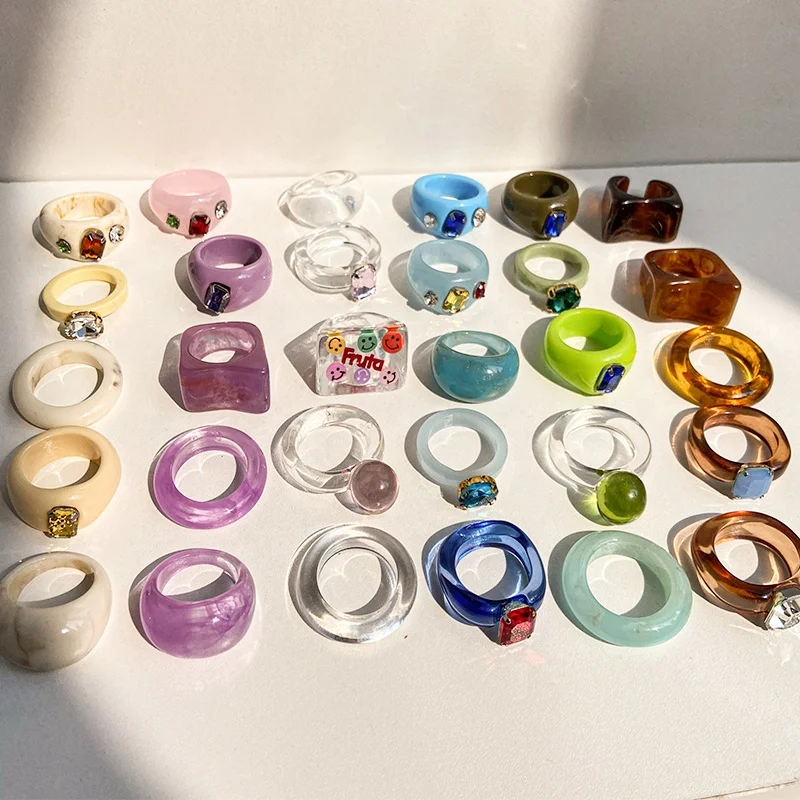 2021 Ins Aesthetic Colorful Transparent Resin Acrylic Crystal Korean Geometric Irregular Square Rings for Women Trendy Jewelry
2021 Ins Aesthetic Colorful Transparent Resin Acrylic Crystal Korean Geometric Irregular Square Rings for Women Trendy Jewelry