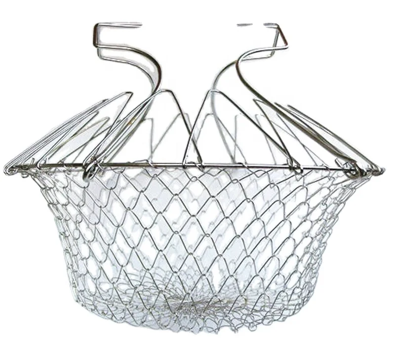 Stainless Steel Telescopic Frying Basket High Quality Folding Fried Basket Chef Basket
Stainless Steel Telescopic Frying Basket High Quality Folding Fried Basket Chef Basket