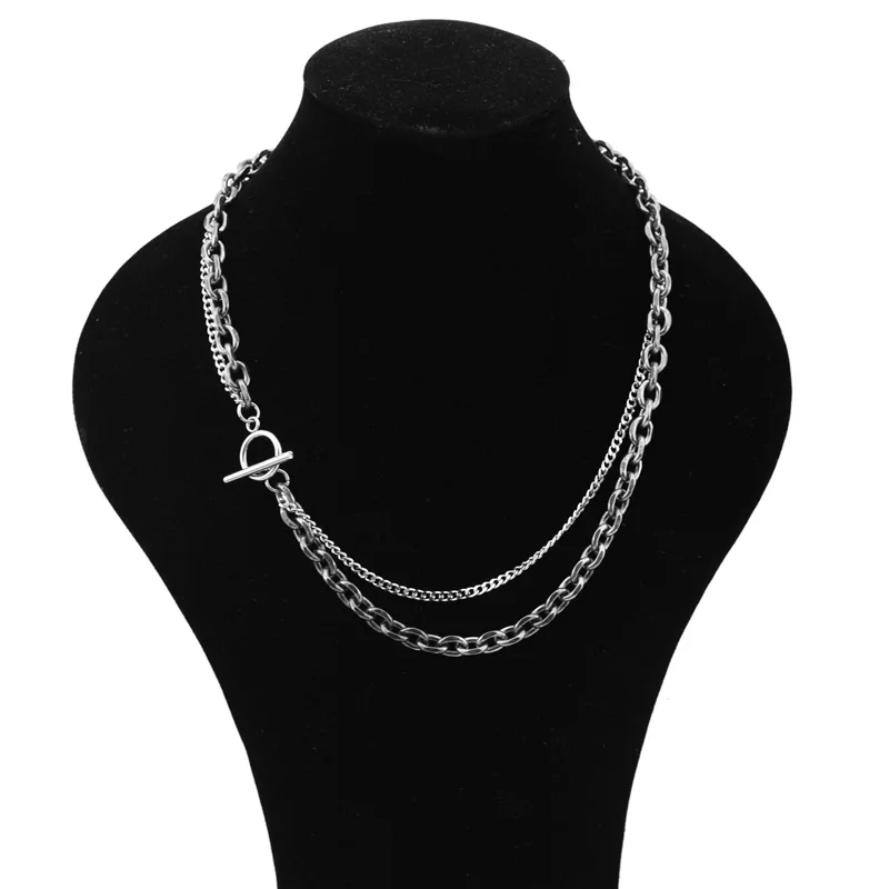 Amazon Hot Selling Vintage Stainless Steel Buckle Men's Necklace Double Chain Necklace
Amazon Hot Selling Vintage Stainless Steel Buckle Men's Necklace Double Chain Necklace