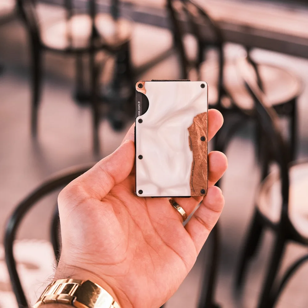 New Resin Wood Wallet Aluminum RFID Blocking ATM Card Holder Wallets Metal Minimalist Money Clip wholesale Wood Resin Wallet, 12colors
New Resin Wood Wallet Aluminum RFID Blocking ATM Card Holder Wallets Metal Minimalist Money Clip wholesale Wood Resin Wallet, 12colors