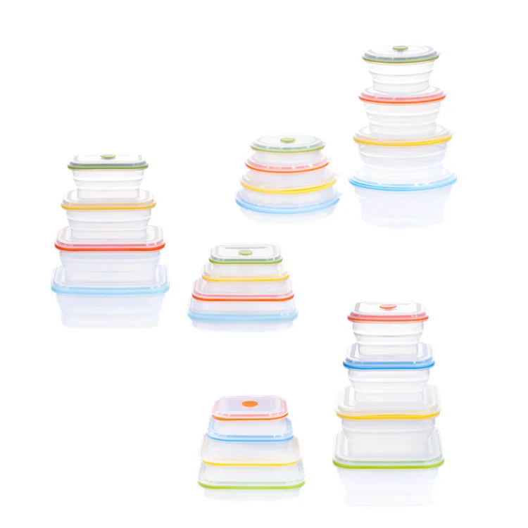 Silicone Folding Collapsible Portable Meal Food Storage Container For Kitchen, Any color is available
Silicone Folding Collapsible Portable Meal Food Storage Container For Kitchen, Any color is available