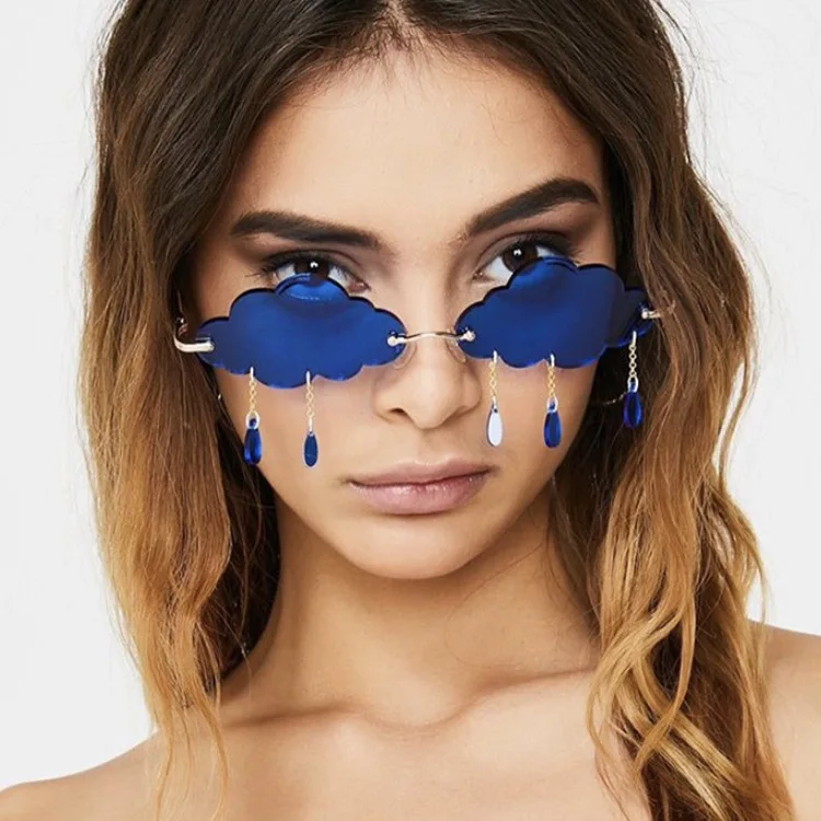 2021 new personality fashion pendant cloud raining sunglasses with chain, Multi colors
2021 new personality fashion pendant cloud raining sunglasses with chain, Multi colors
