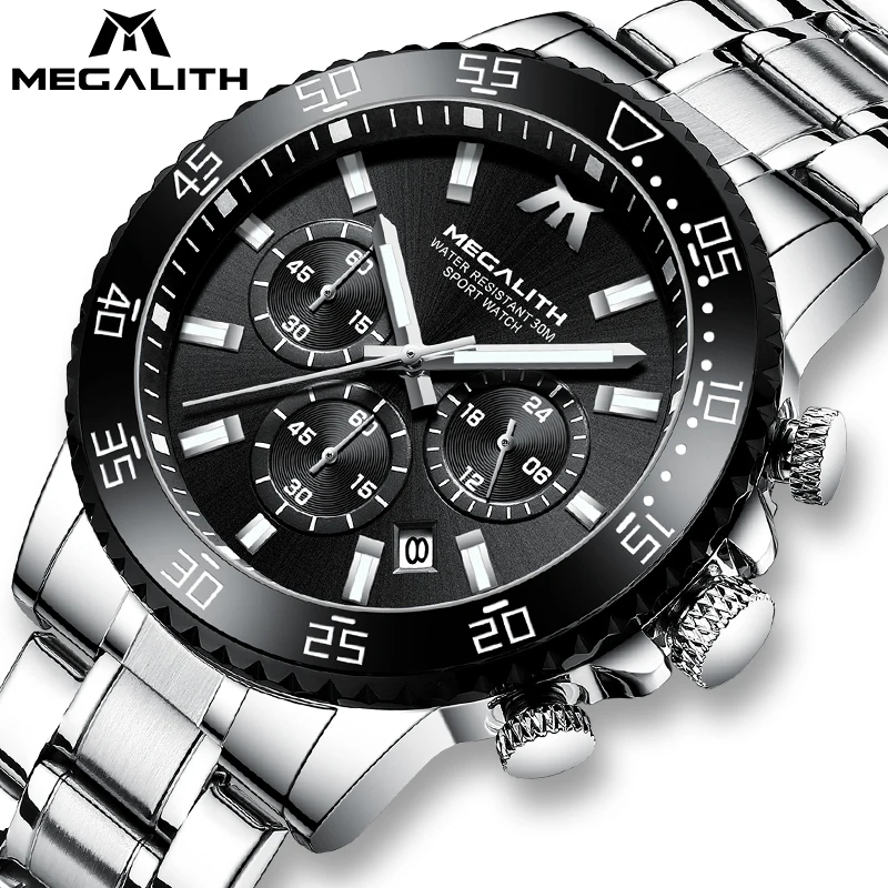 MEGALITH Relogio Masculino Brand Sport Watch Men Aircraft Pointer Calendar Male Clock Full Steel Waterproof Quartz Watch Fashion
MEGALITH Relogio Masculino Brand Sport Watch Men Aircraft Pointer Calendar Male Clock Full Steel Waterproof Quartz Watch Fashion