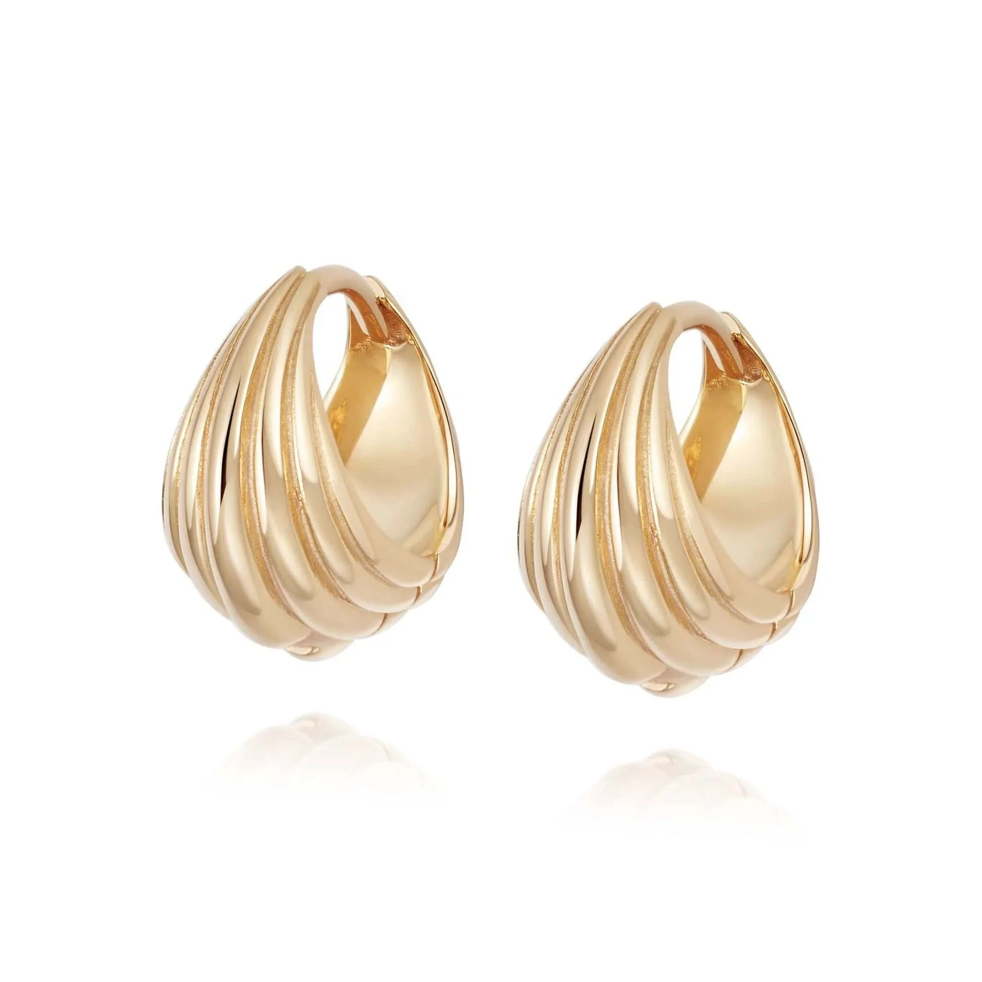 

LOZRUNVE Silver 925 Jewelry Wholesale 18k Gold Plated Minimalist Delicate Bold Huggie Hoop Earring