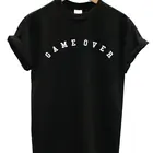Game Over Pure Color T-Shirt Hight Quality 100 Contton Oversized Crewneck T Shirts Short Sleeve Tee Shirts Drop Shipping
