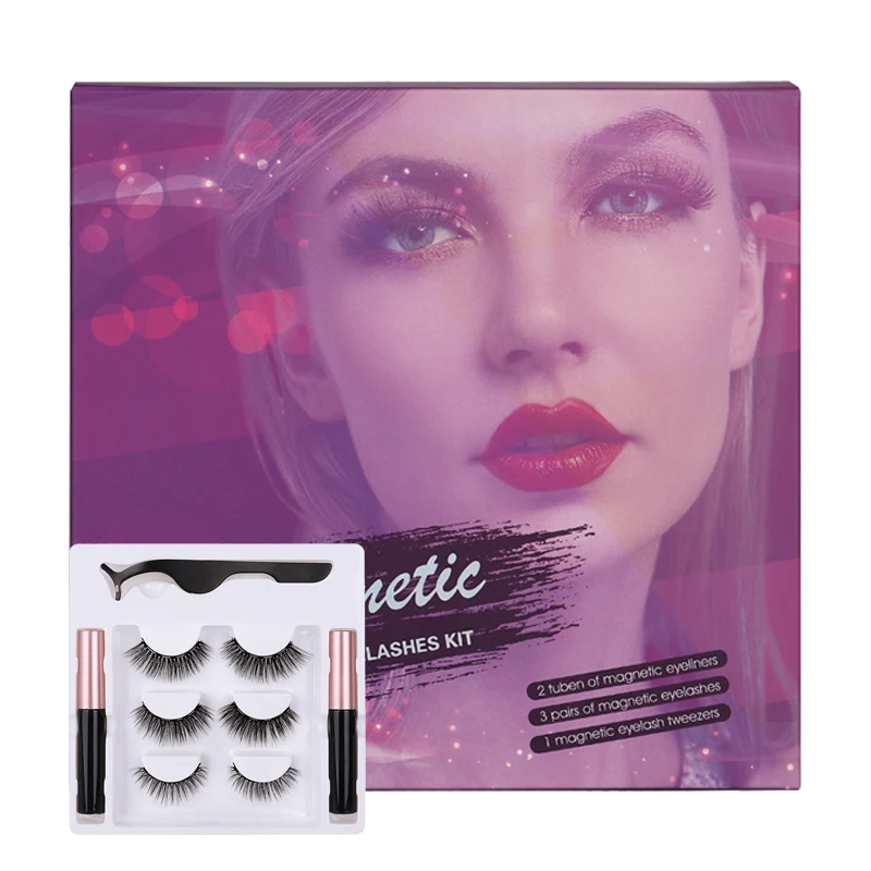 Hot 3 pairs pack 3d magnetic eyelashes 2 pcs magnetic eyeliner kit 5 magnets false eyelashes, Natural black
Hot 3 pairs pack 3d magnetic eyelashes 2 pcs magnetic eyeliner kit 5 magnets false eyelashes, Natural black