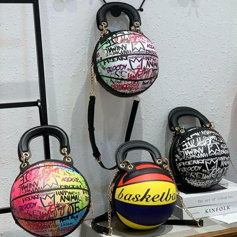 Wholesale Designer Graffiti Basketball Chain Shoulder Bag Round Basket Ball Shape Purses Women Handbags
Wholesale Designer Graffiti Basketball Chain Shoulder Bag Round Basket Ball Shape Purses Women Handbags