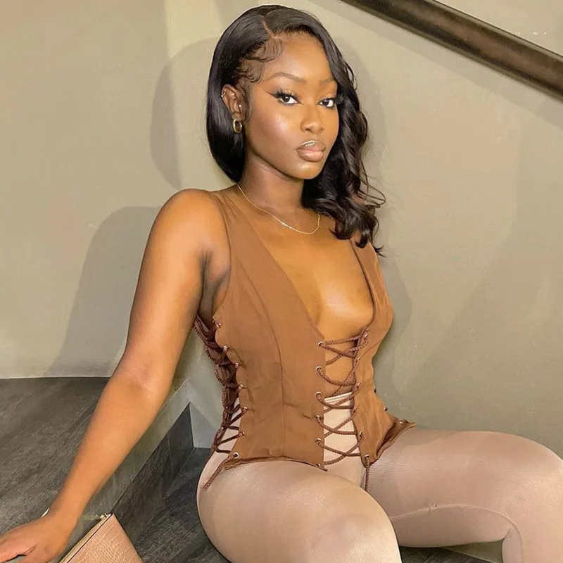 Amazon Top Seller New Design Women Sexy Clothing Bandage Hollow Out Chest Showing Strap Crop Women's Tank Tops
Amazon Top Seller New Design Women Sexy Clothing Bandage Hollow Out Chest Showing Strap Crop Women's Tank Tops