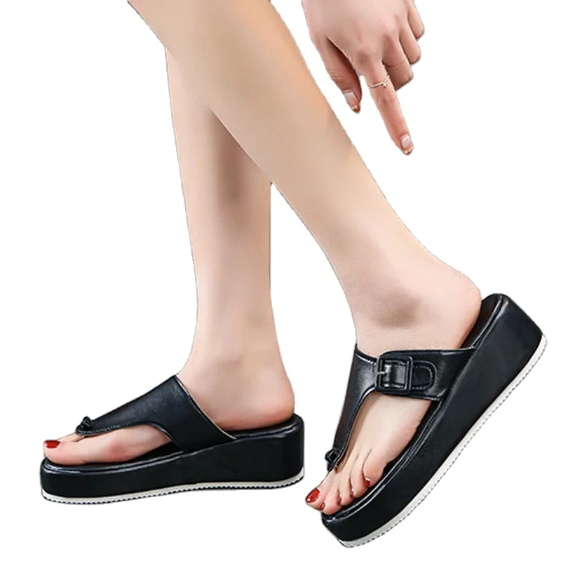 Slope Heel Sandals And Slippers Trendy Slippers Women Flip Flop Summer Ladies Shoes Women High Heel Shoes Platform Flip Flop, Black,blue,red,pink
Slope Heel Sandals And Slippers Trendy Slippers Women Flip Flop Summer Ladies Shoes Women High Heel Shoes Platform Flip Flop, Black,blue,red,pink