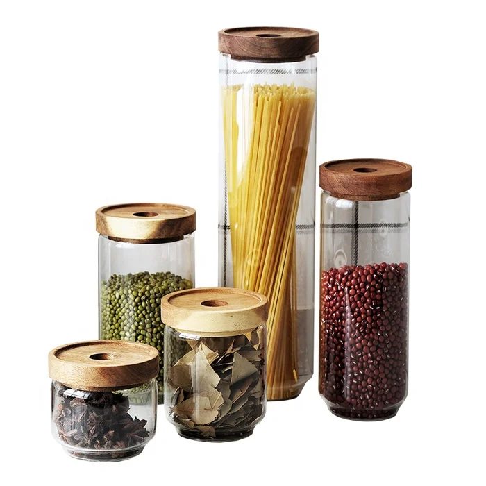 Air Tight Glass Jar Storage Cookie Candy Food Glass Jars with Decorative Wooden Lids, Transparent
Air Tight Glass Jar Storage Cookie Candy Food Glass Jars with Decorative Wooden Lids, Transparent