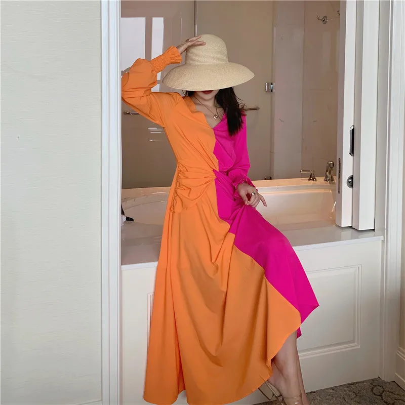 Droma summer wear floral printed v neck long sleeve dresses lady vintage simple long dress for women, Picture color
Droma summer wear floral printed v neck long sleeve dresses lady vintage simple long dress for women, Picture color