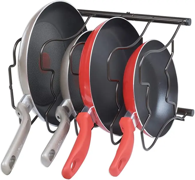 Heavy Duty Pan Organizer, 5 Tier Rack Kitchen Cookware Storage Organizer Space Saving Kitchen Storage - No Assembly Required
Heavy Duty Pan Organizer, 5 Tier Rack Kitchen Cookware Storage Organizer Space Saving Kitchen Storage - No Assembly Required