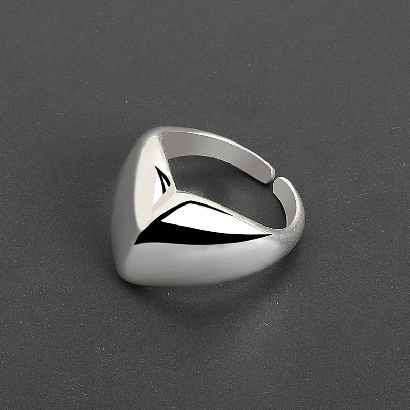 Fashionable Design S925 Sterling Silver Plated Heart Open Rings High Polished Heart Shaped Rings For Woman Girl
Fashionable Design S925 Sterling Silver Plated Heart Open Rings High Polished Heart Shaped Rings For Woman Girl