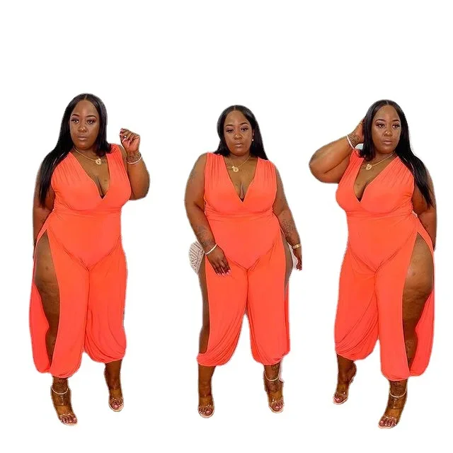 FM-TB5304 Women sexy pants jumpsuit plus size V neck size slit jumpsuits and rompers sexy jumpsuits club wear
FM-TB5304 Women sexy pants jumpsuit plus size V neck size slit jumpsuits and rompers sexy jumpsuits club wear