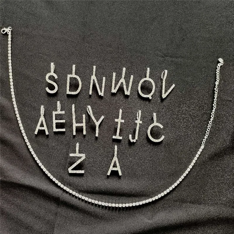 Custom alphabet cubic A-Z letter initial cubic zirconia pendant long chain necklace women
Custom alphabet cubic A-Z letter initial cubic zirconia pendant long chain necklace women