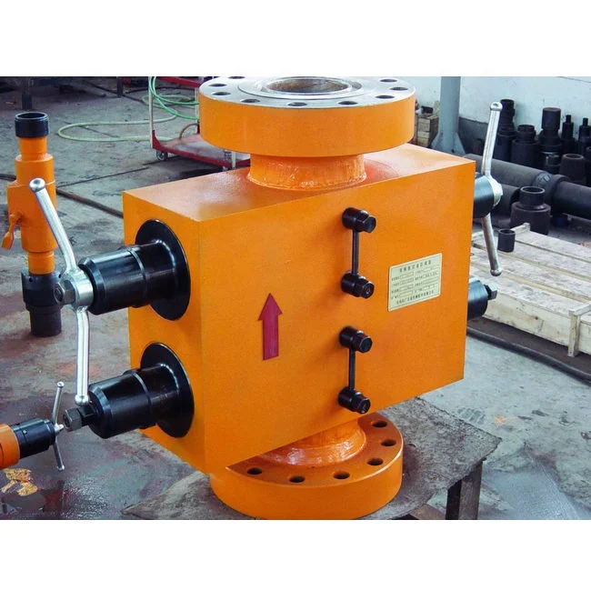 Factory Wholesale Baoji Safe Oil Machine API 7 1/16"-10000Psi Manual Double Ram BOP Blowout Preventer