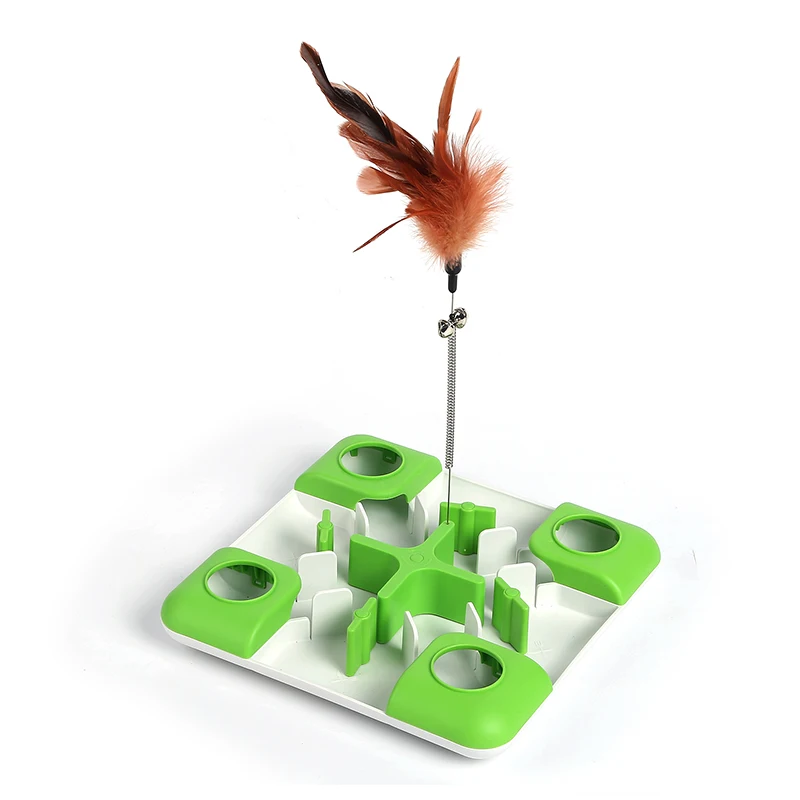 Maze feeding bowl with a spring chicken feather cat's favorite toy, Blue, pink, green
Maze feeding bowl with a spring chicken feather cat's favorite toy, Blue, pink, green