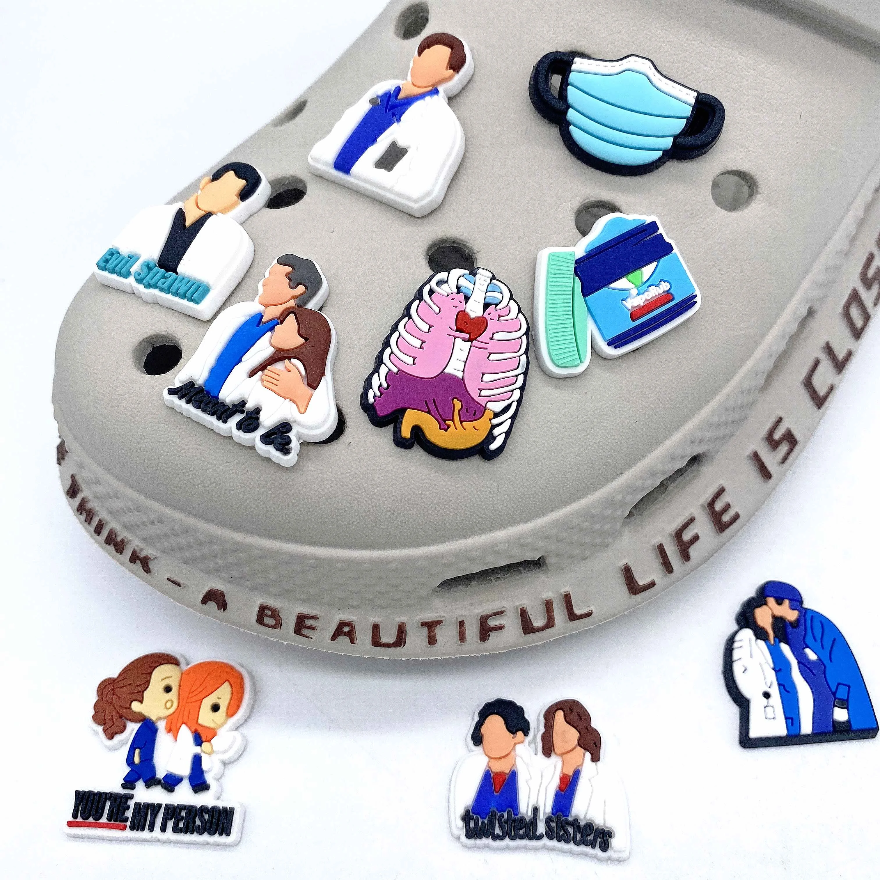 Grey Dr Soft PVC shoe charms Cartoon Clog Shoe Charm for gift Clog charm, Picture
Grey Dr Soft PVC shoe charms Cartoon Clog Shoe Charm for gift Clog charm, Picture