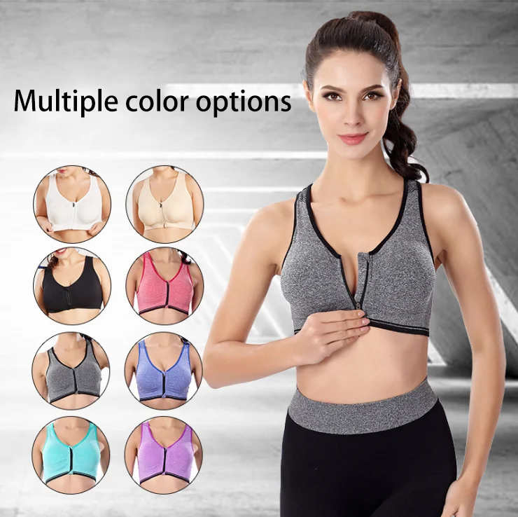 2021 front zipper sports bra without underwire fitness running shockproof breathable huddle sports bra woman
2021 front zipper sports bra without underwire fitness running shockproof breathable huddle sports bra woman