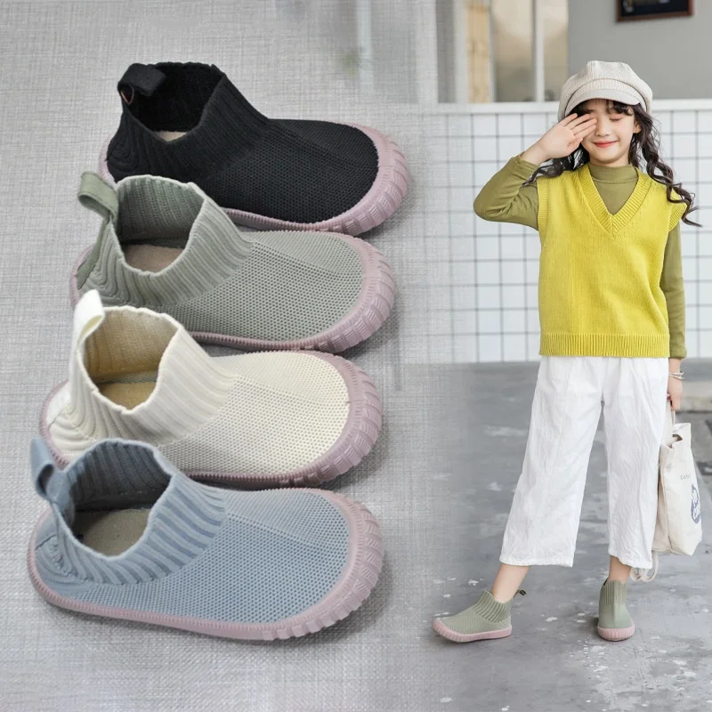 New style casual fly-knit children's short boots high-top breathable soft sole cover foot socks boots
New style casual fly-knit children's short boots high-top breathable soft sole cover foot socks boots